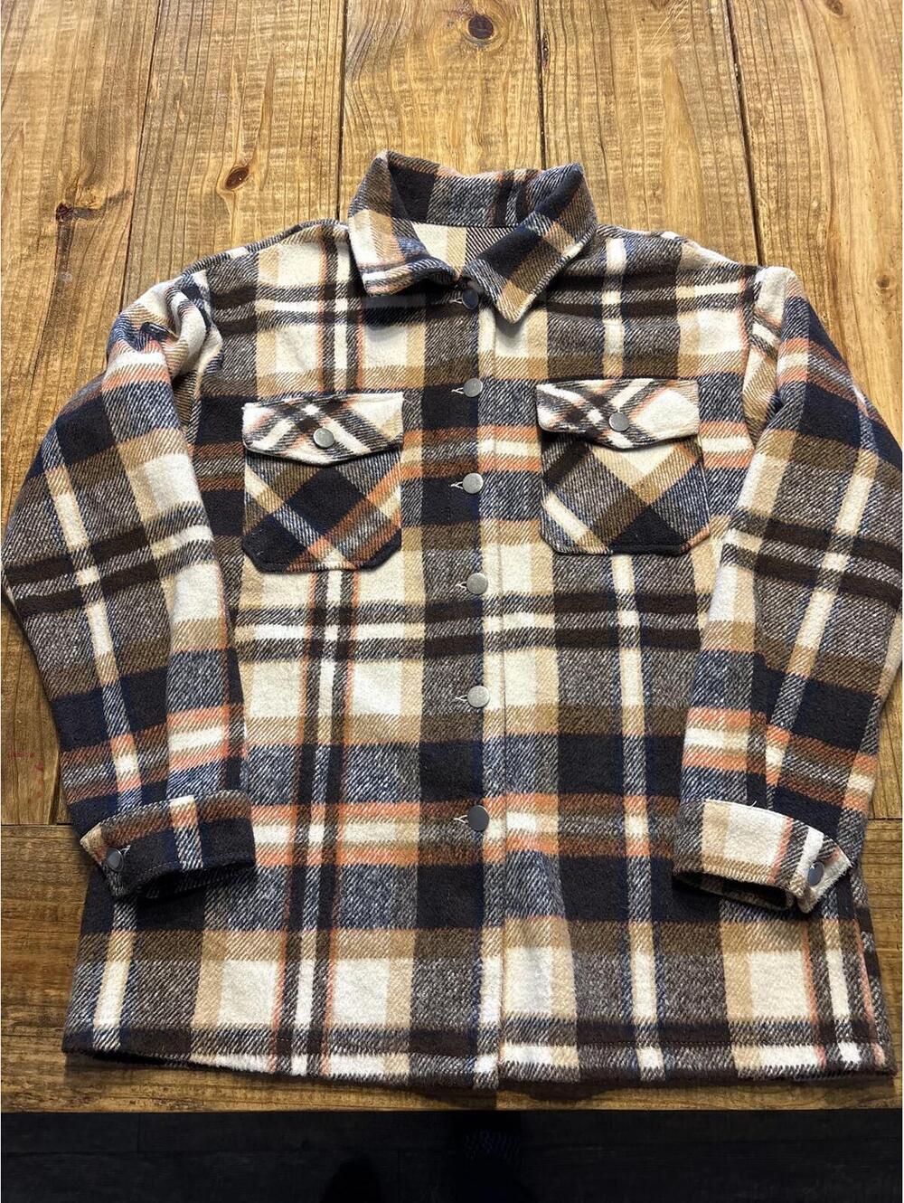 Plaid Button-Up Flannel Shirt Size Small  Womens